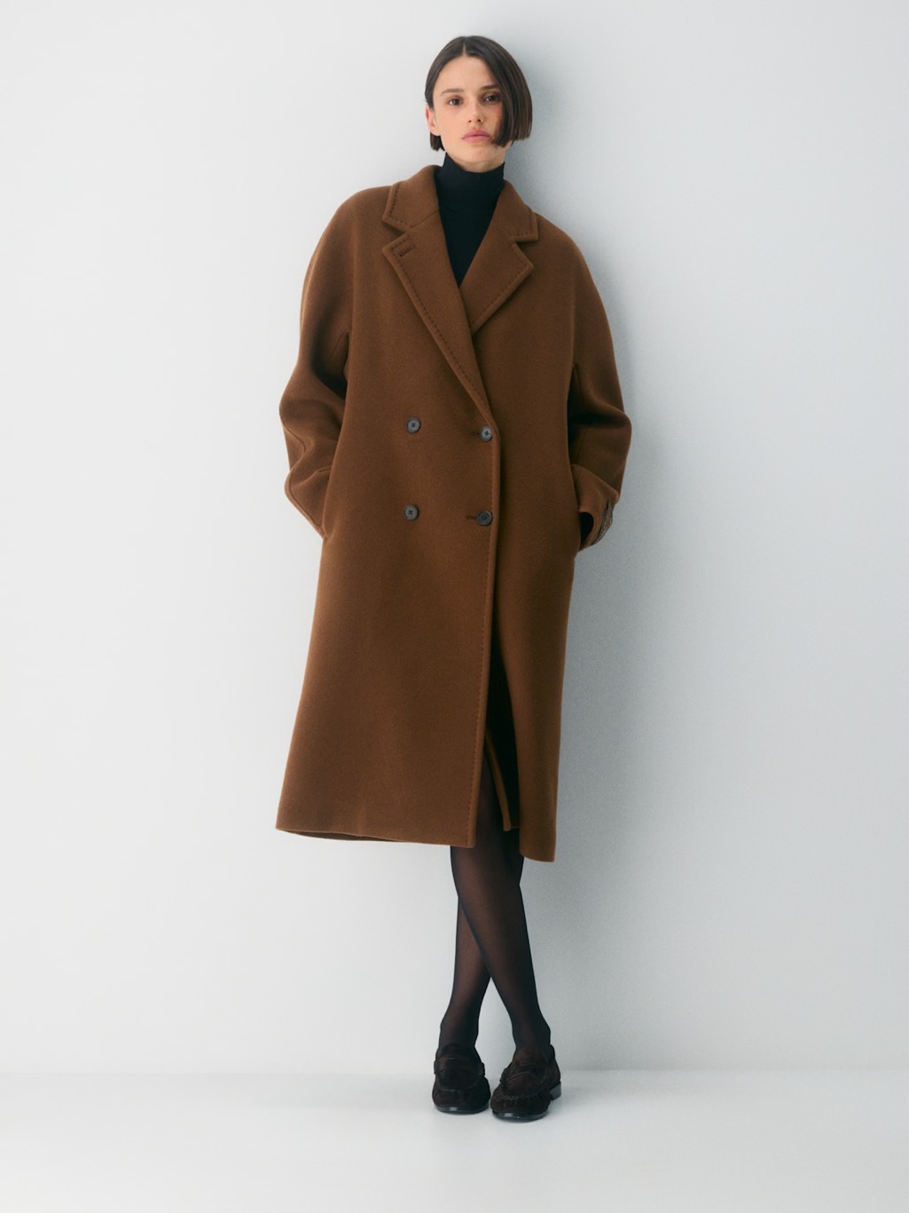 Aritzia Slouch Coat Soft Wool Cashmere